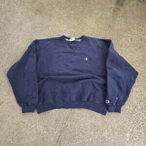 Vtg Y2k CHAMPION Embroidered C Logo Earthtone Athletic Crewneck Sweatshirt L